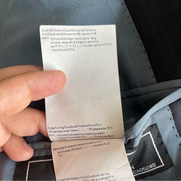 Hugo Boss Blazer Men’s 38S Pasolini Movie Navy Blue 100 Virgin Wool Classic Fit - Picture 10 of 13